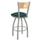 Holland Bar Stool Co 25" Swivel Counter Stool, Nickel Finish, Nat Back, Graph Tidal Seat 83025ANNatMplB022 - alternate 2